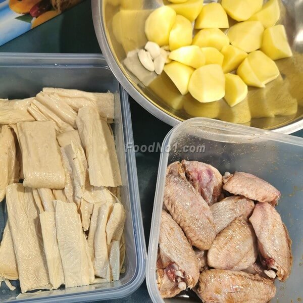 枝竹,薯仔,雞翼