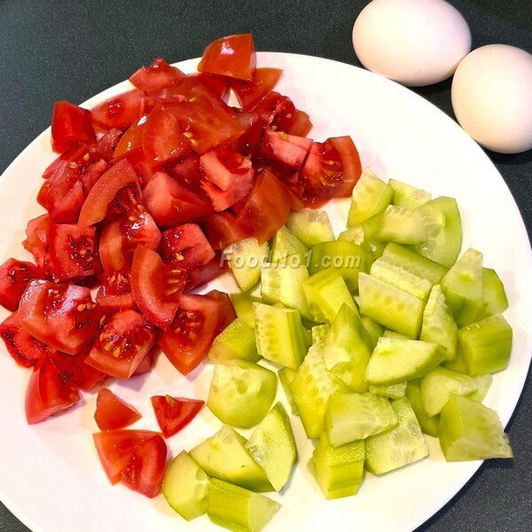 蕃茄,青瓜,蛋