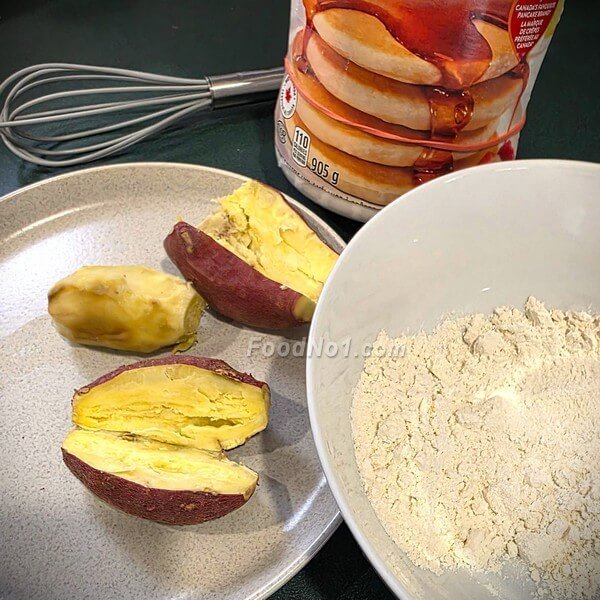 熟蕃薯+鬆餅pancake 粉