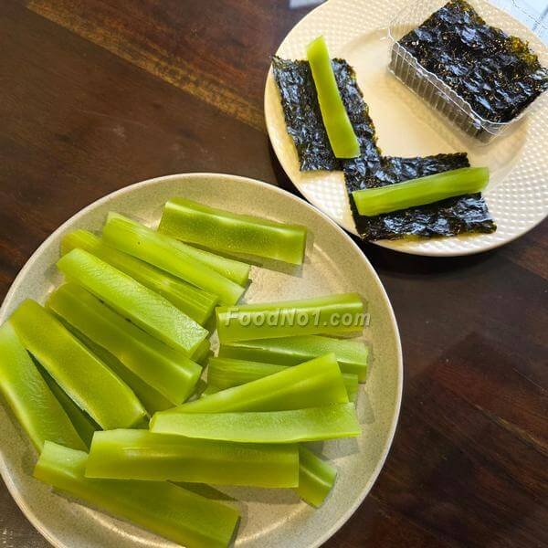 鮮脆萵筍芯+韓味紫菜