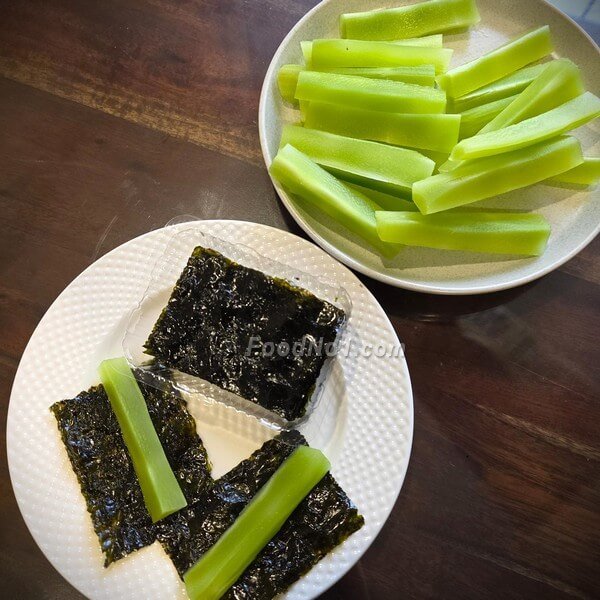 韓味紫菜包起鮮脆萵筍芯...