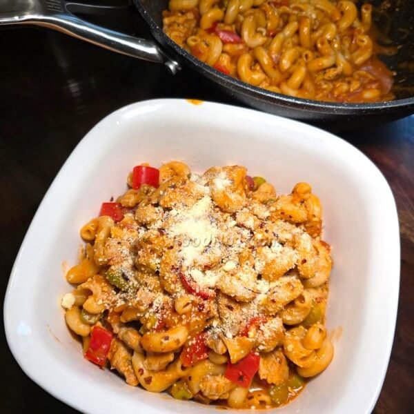 芝士蘆筍豬扒通粉, 上碟享用