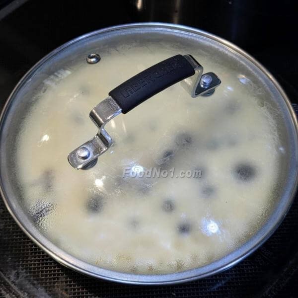 牛油果藍莓熱香餅(鬆餅)加蓋增加熱度幫面快熟