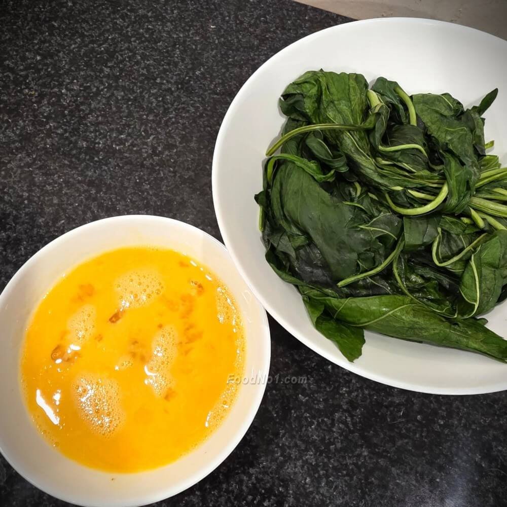 辣椒葉炒蛋-材料