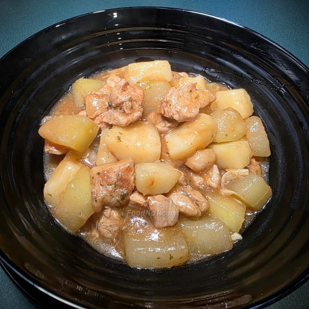 甜酸薯仔肉粒炆冬瓜-烹調