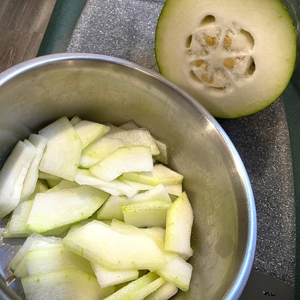 冰鎮檸檬黃糖冬瓜片-切薄片