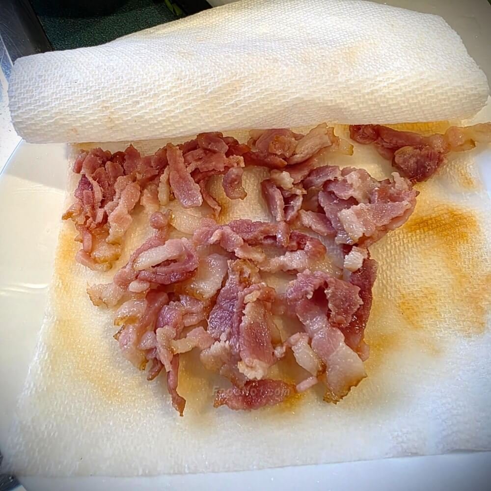 鹹香煙肉熱香餅-處理煙肉