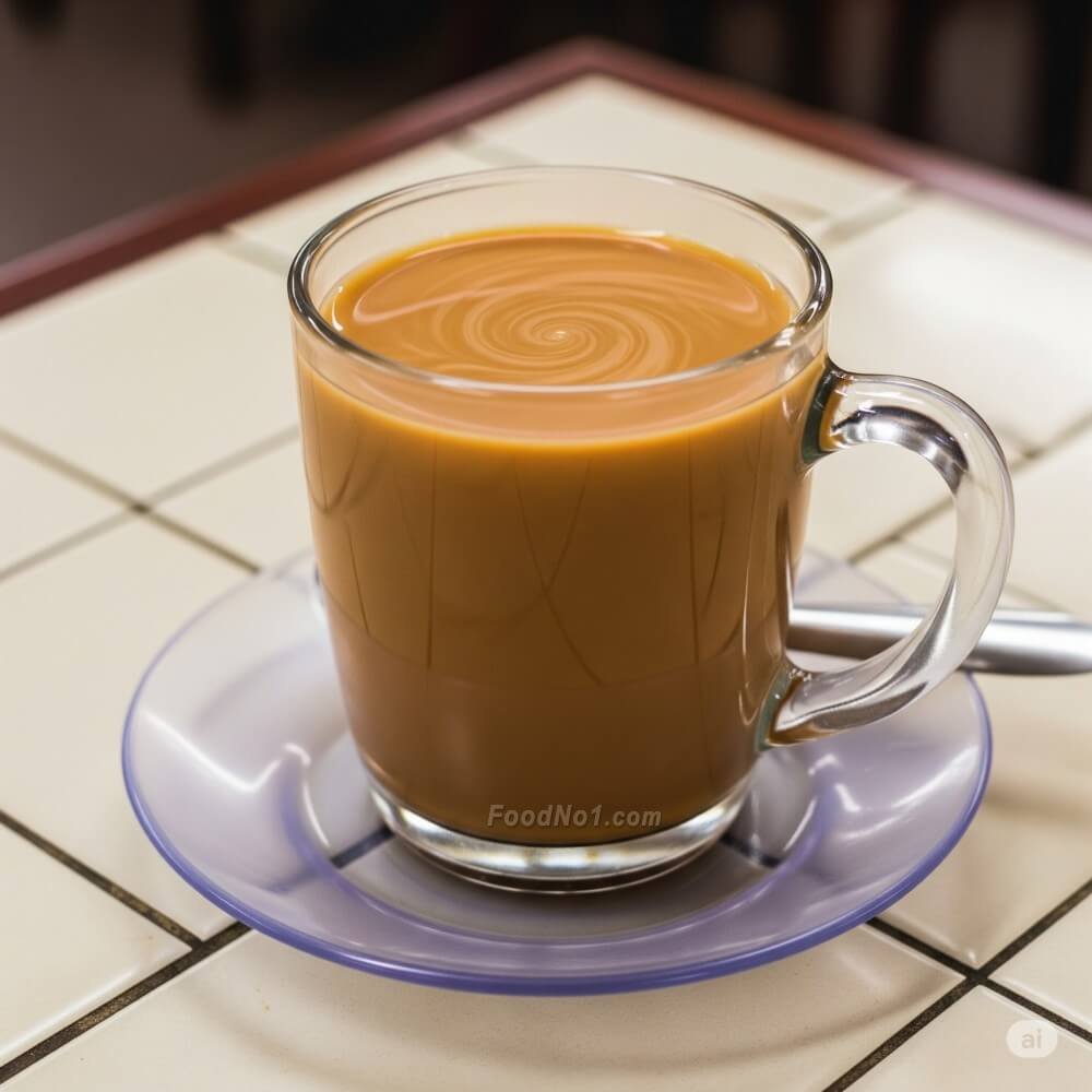 黑白淡奶港式奶茶