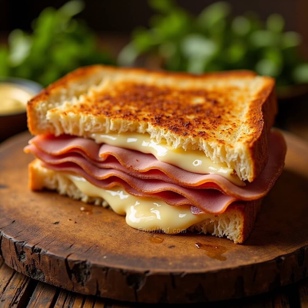 烘烤芝士火腿三文治