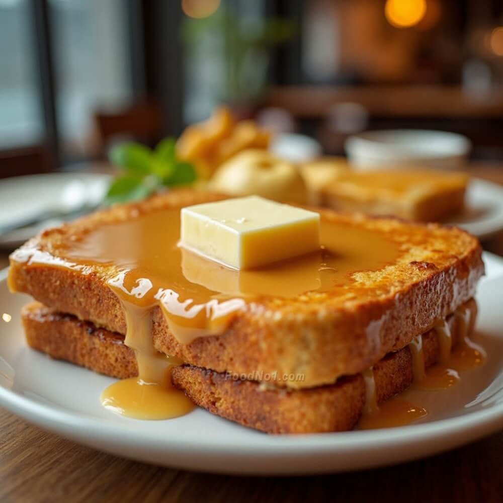 牛油煉奶花生醬多士