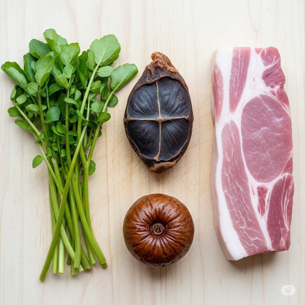 西洋菜陳腎羅漢果湯-材料