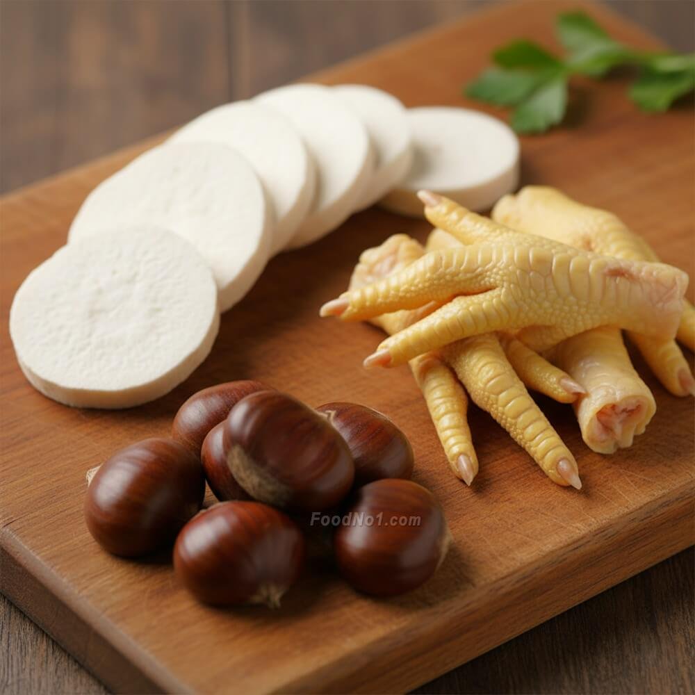 栗子淮山雞腳湯-材料