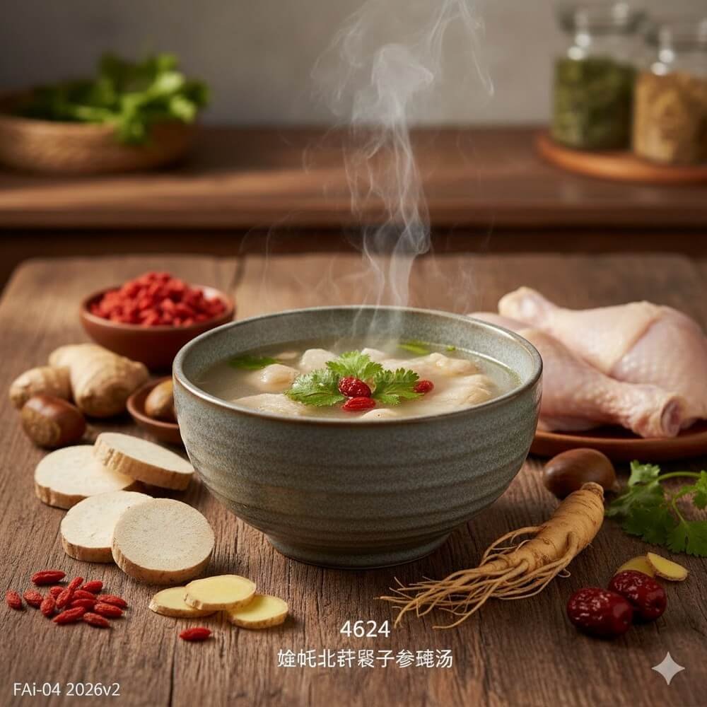 淮杞北芪栗子參雞湯步驟圖