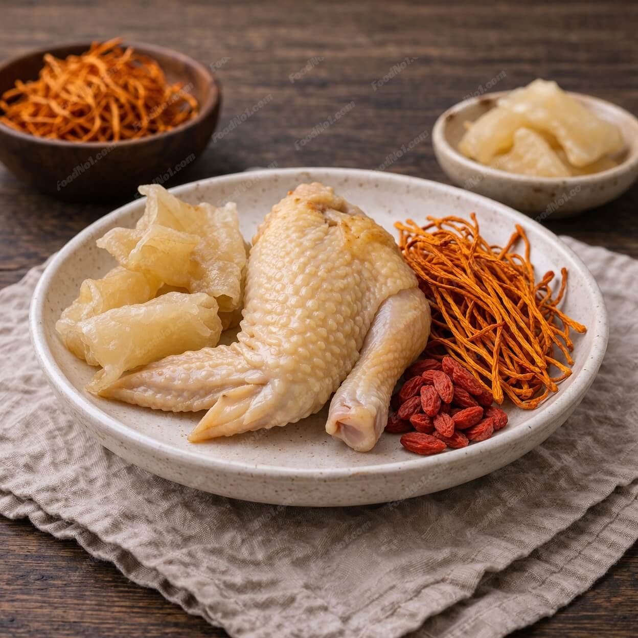 蟲草花北芪雞湯-材料