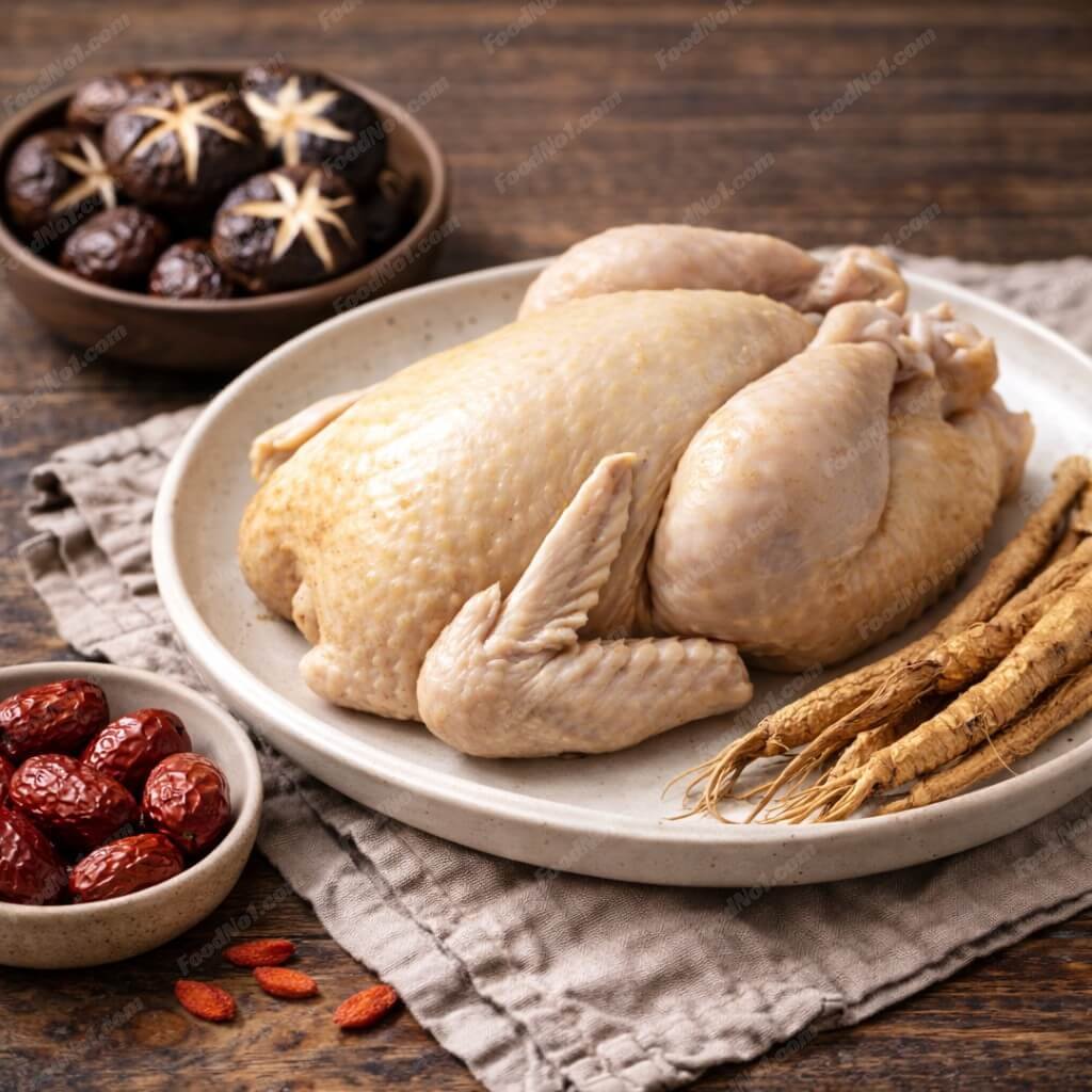 花菇黨參紅棗雞湯-材料