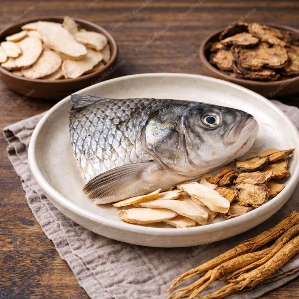 川芎白芷魚頭湯-材料