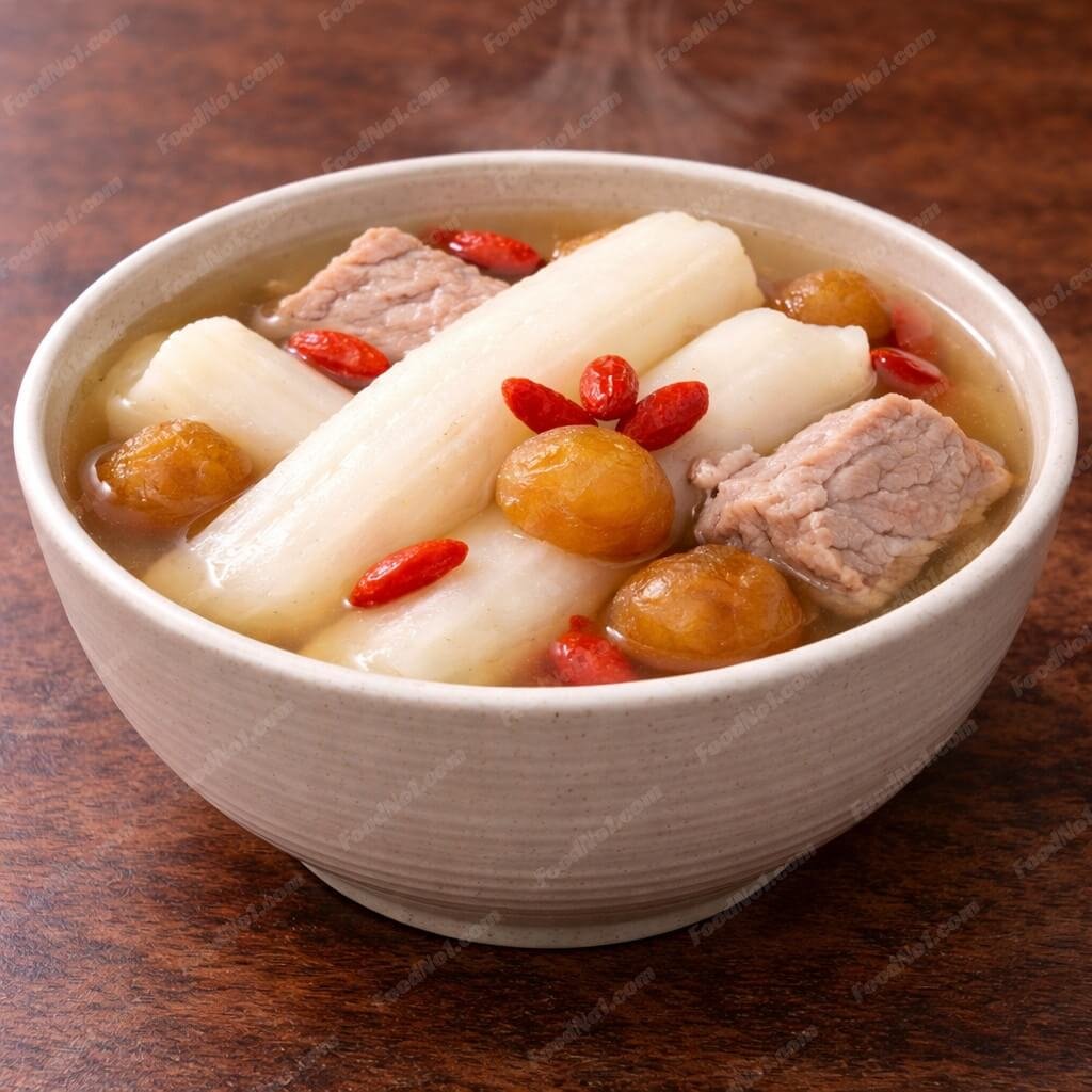 淮山杞子圓肉煲瘦肉湯
