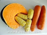 南瓜, 粟米, 紅蘿蔔 pumpkin-corn-soup01