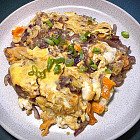 雙蛋炒紫洋蔥絲 鹹蛋雞蛋炒紫洋蔥