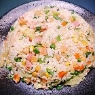 金玉滿堂三文魚雜菜炒飯 金玉滿堂三文魚雜菜炒飯,健康餐