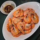 薑蔥水浸白灼蝦 薑蔥水浸白灼蝦