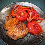 蜜糖蒜蓉牛油煎豬柳扒 蜜糖蒜蓉牛油煎豬柳扒