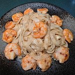 紅蔥蝦仁豬油豉油撈刀削麵 紅蔥蝦仁豬油豉油撈刀削麵