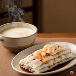 鮮蝦腸粉配豆漿 鮮蝦腸粉 + 豆漿