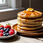 熱香煎班戟配楓糖漿 熱香煎班戟配楓糖漿