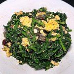 金銀嫩蛋爽口菠菜 (涼拌) 金銀嫩蛋爽口菠菜 (涼拌)