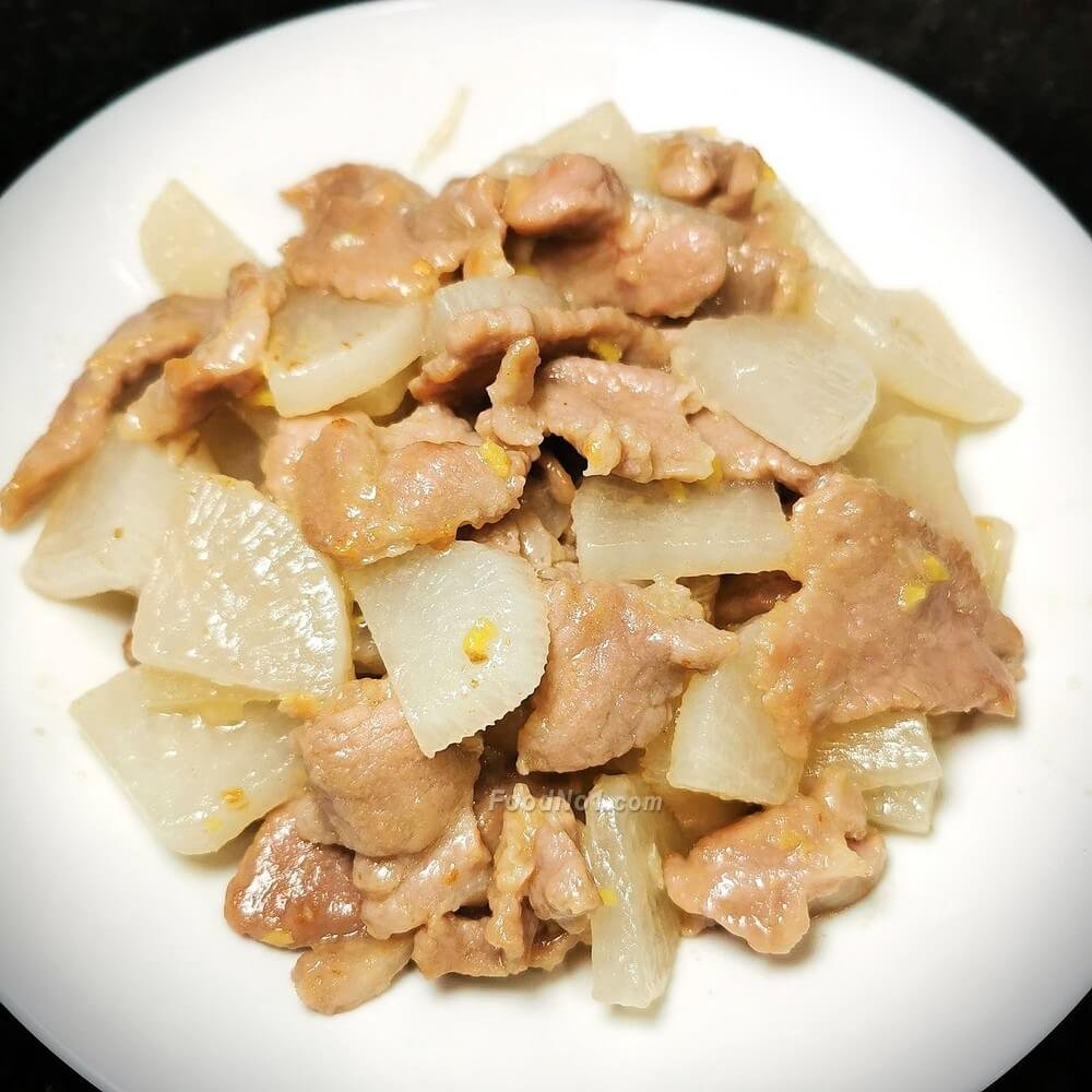 薑茸肉片炒蘿蔔