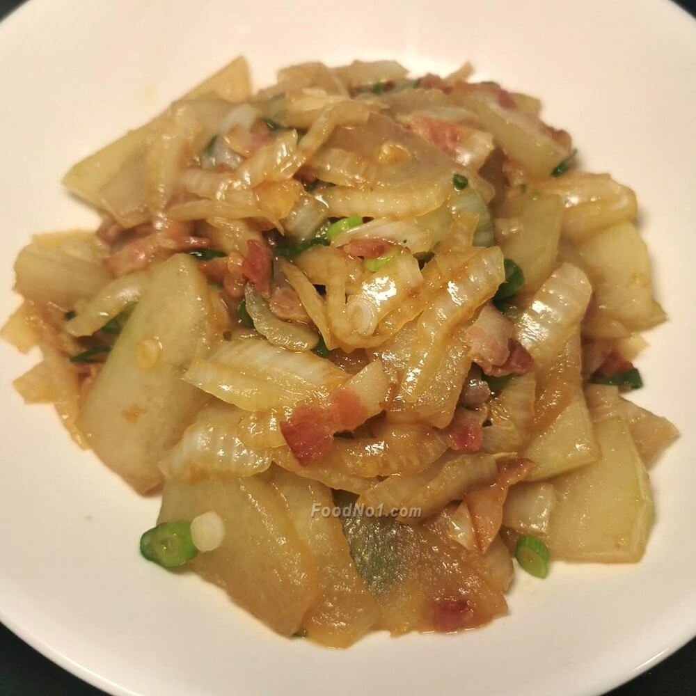 培根香炒冬瓜蔬