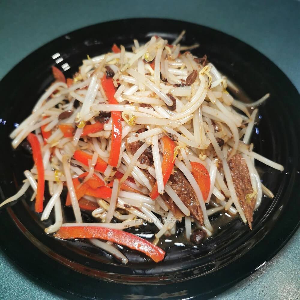 香辣豆豉鯪魚炒芽菜