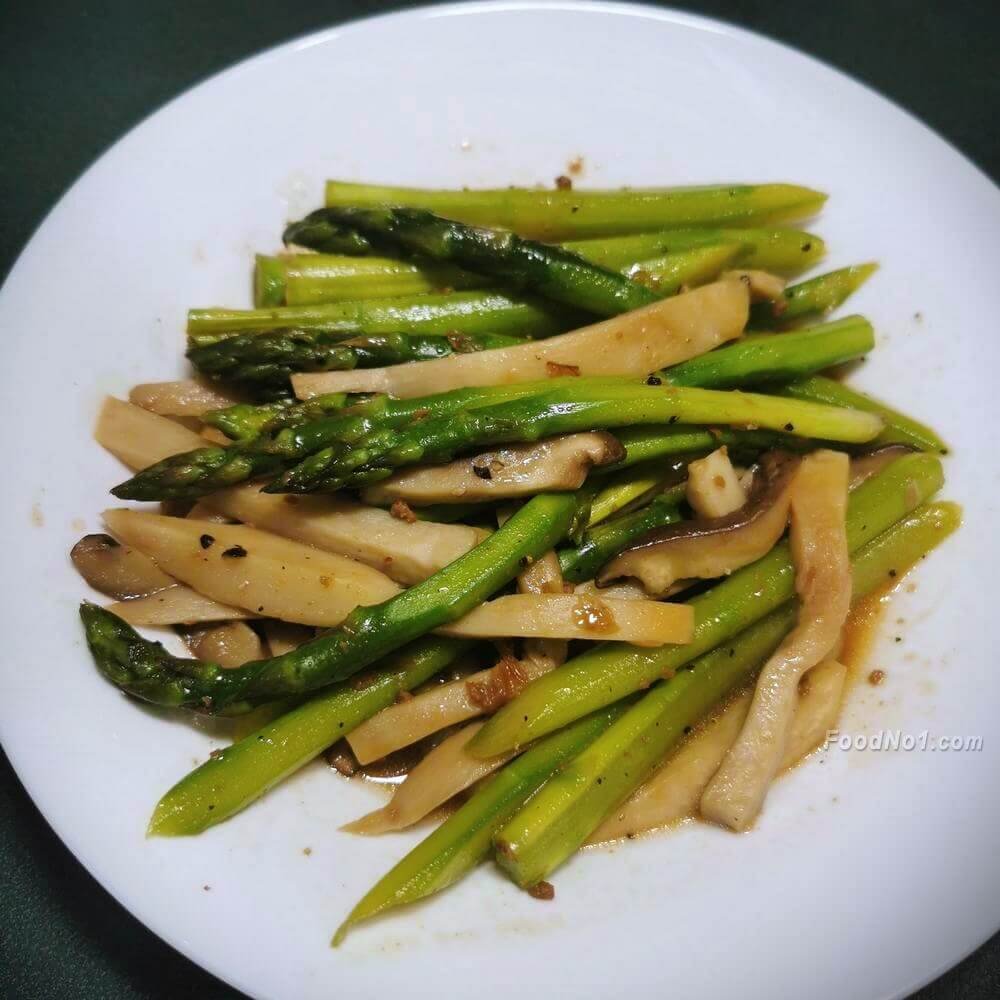 紅蔥醬王子菇蘆筍, 微波爐料理