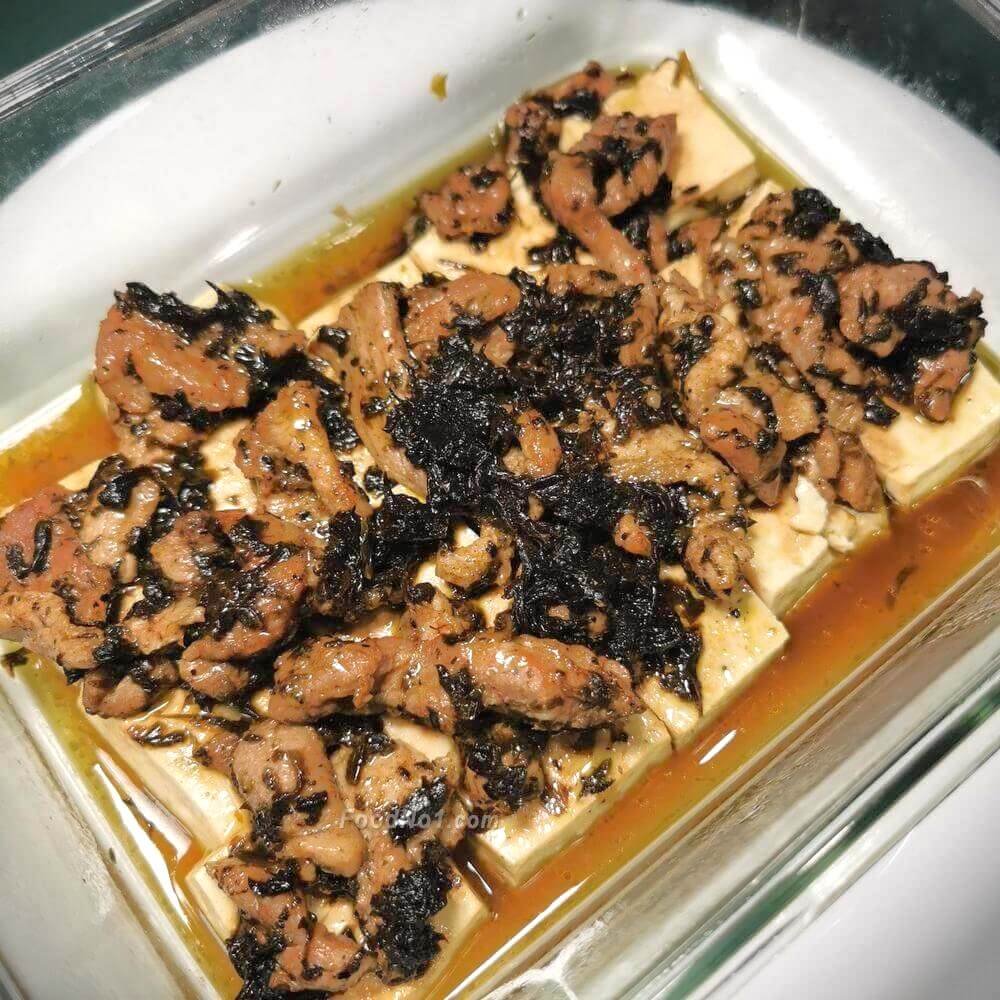 欖菜肉片豆腐 (微波料理)