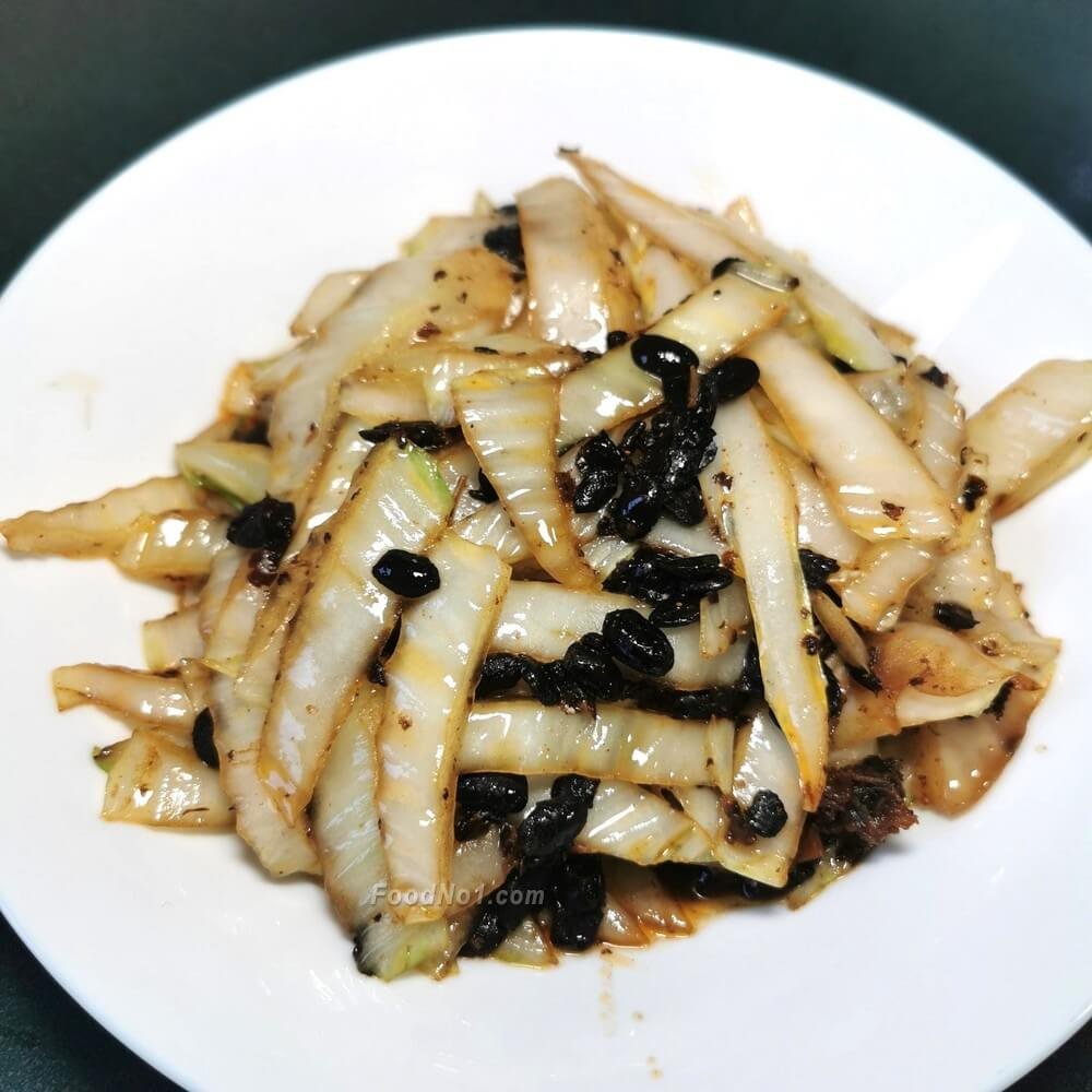 豆豉鯪魚油炒紹菜梗