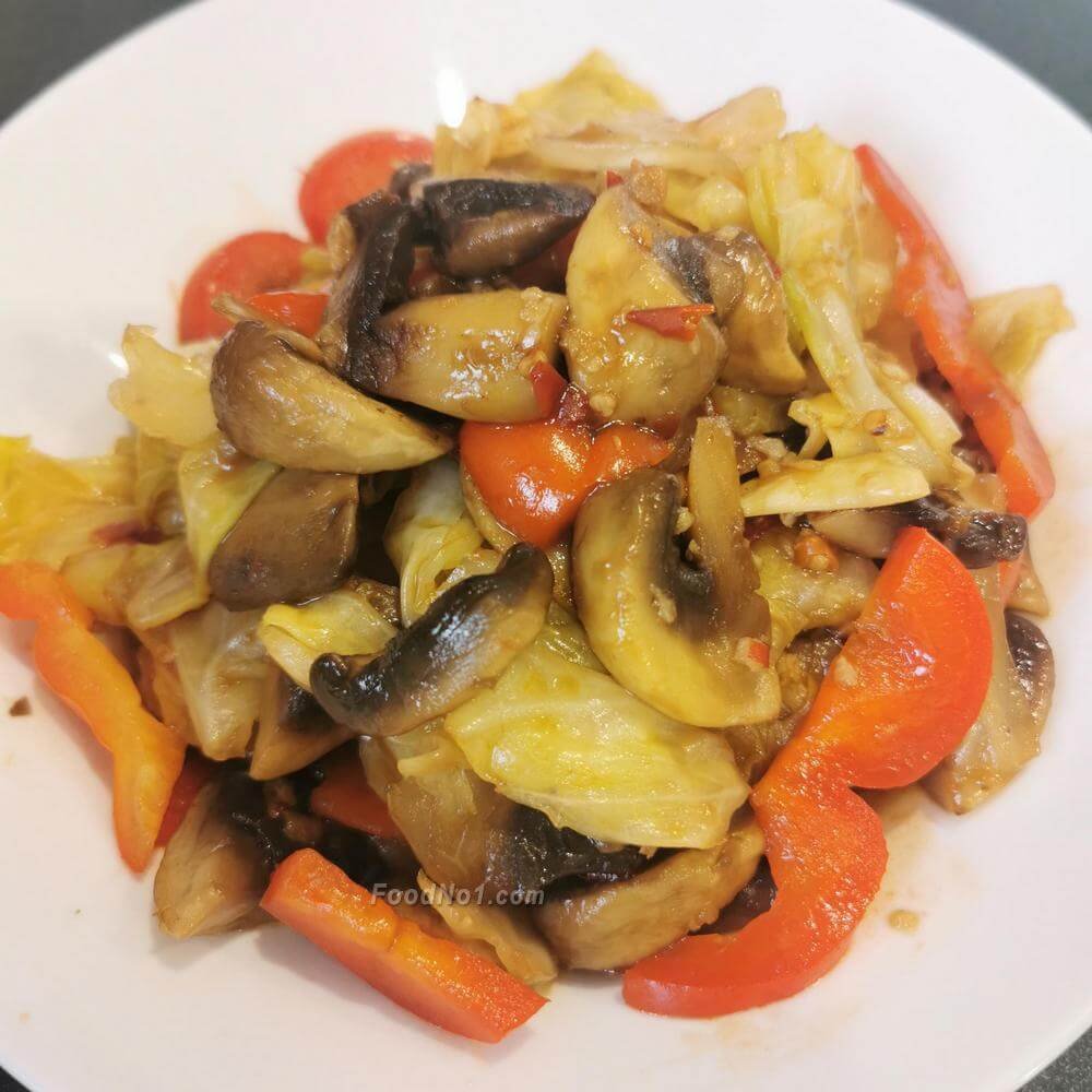 豆瓣醬鮮菇椰菜