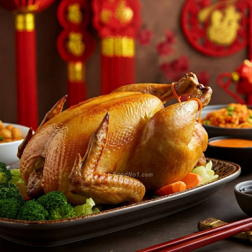 金雞報喜做法,清蒸雞,簡易年菜,新年菜譜