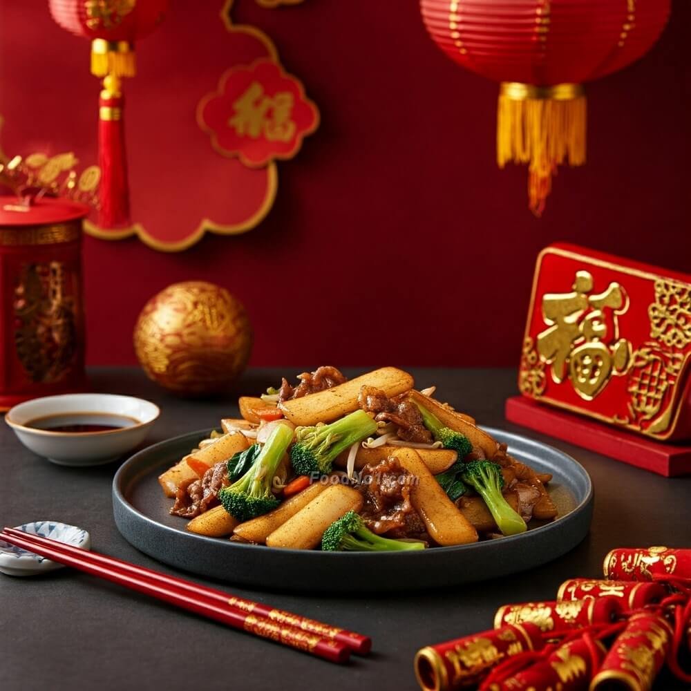 步步高升做法,年糕料理,簡易年菜