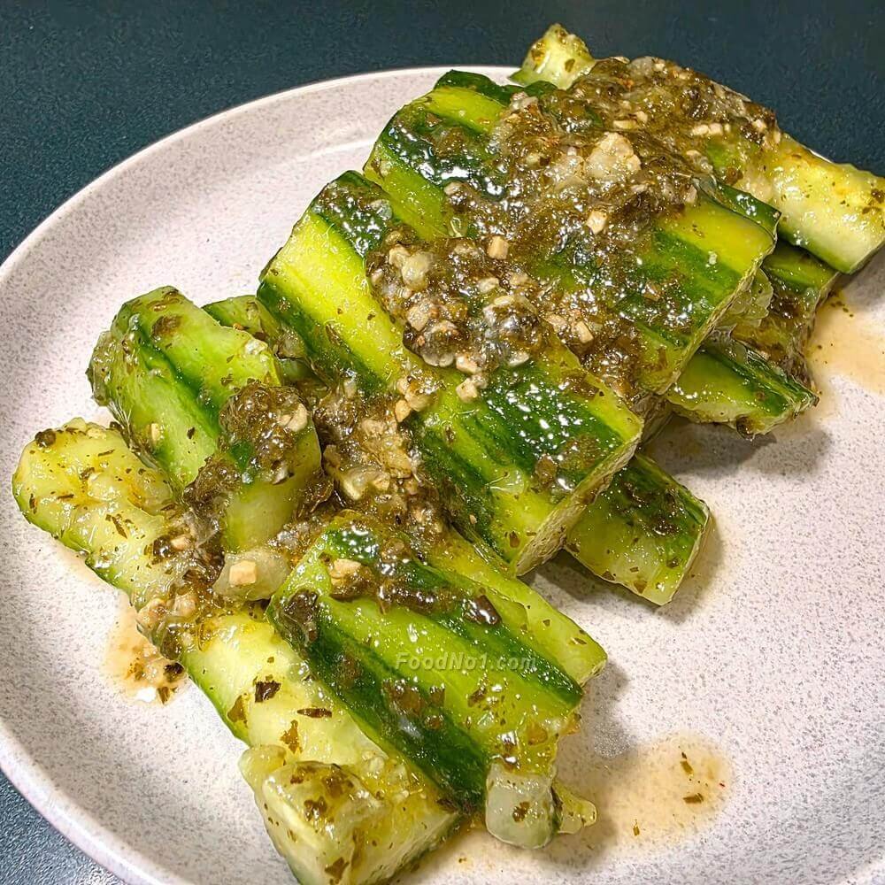 義式羅勒青醬佐爽脆青瓜、夏日開胃菜食譜