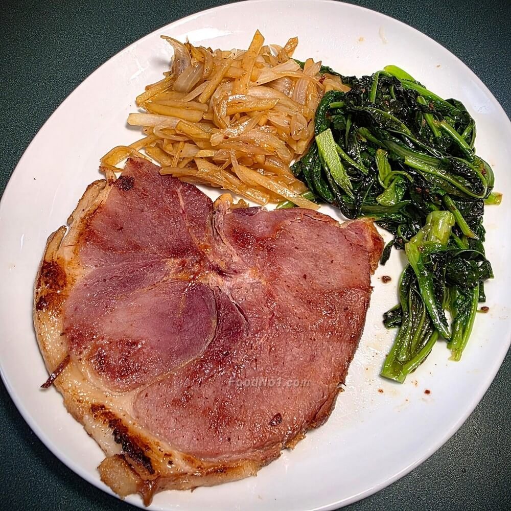 香煎火腿扒佐雙蔬