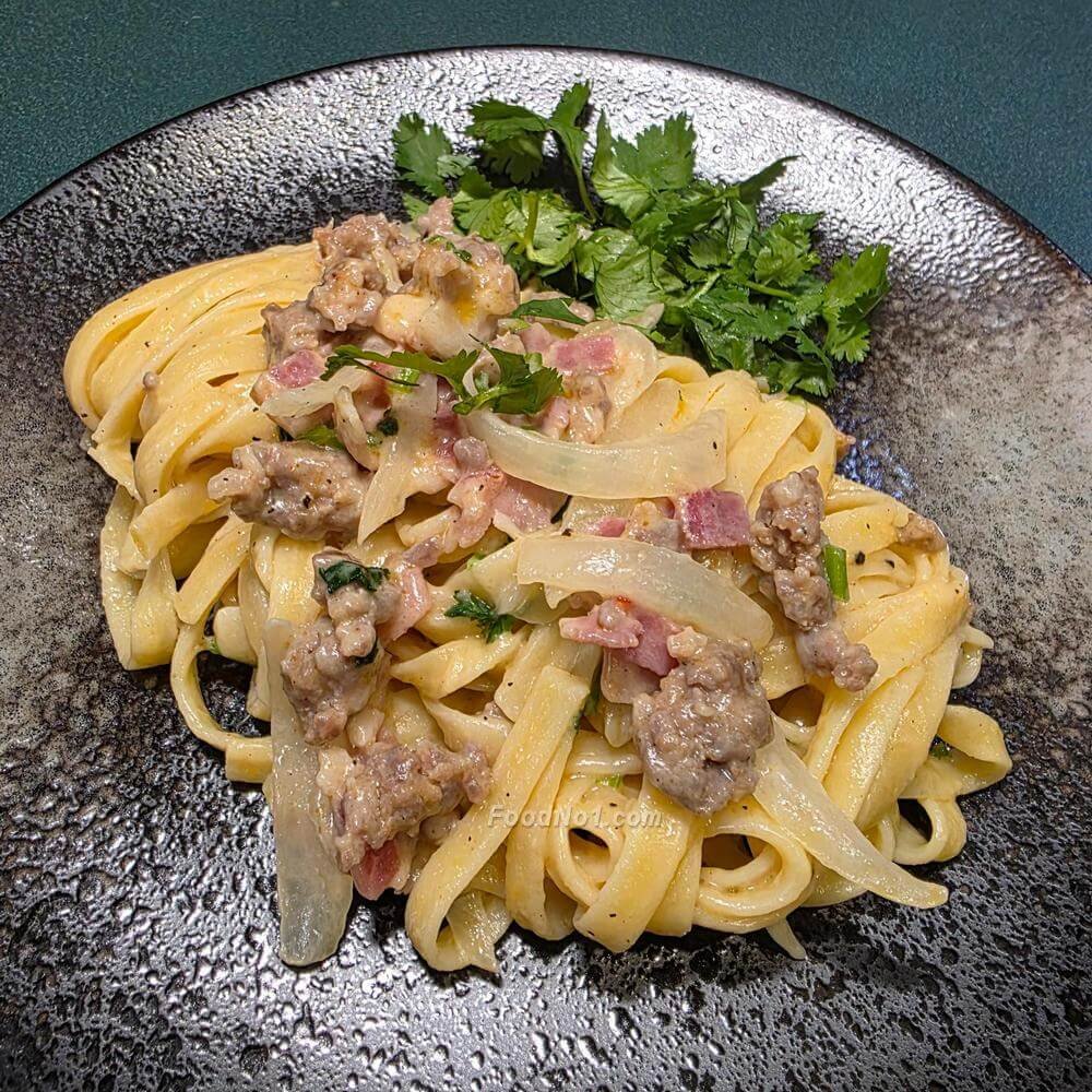 奶油乳酪醬拌義式寬麵