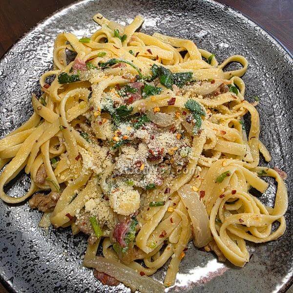 奶油乳酪醬拌義式寬麵,火喉及時間掌握
