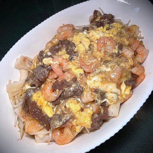 滑蛋蝦仁牛肉炒蝦米腸,瀨蛋技巧