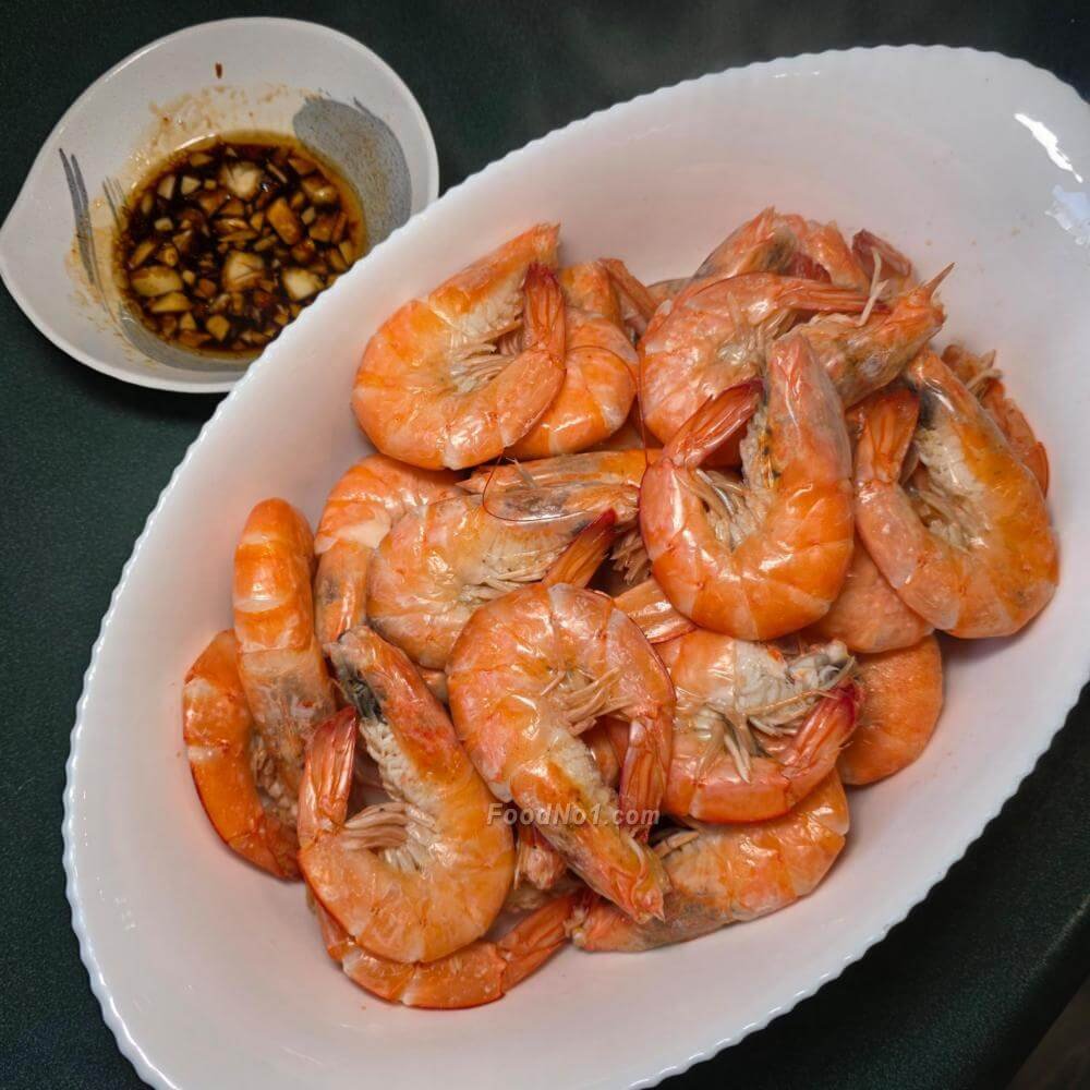 薑蔥水浸白灼蝦