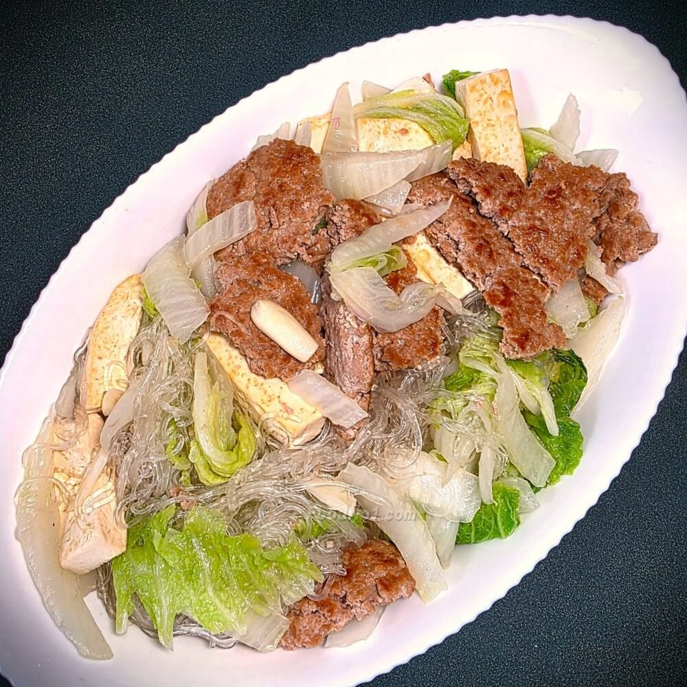 偶然一式．香煎肉餅燴娃娃菜粉絲 4355