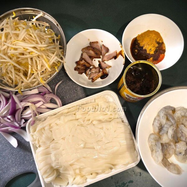 港式叉燒蝦仁炒貴刁-材料