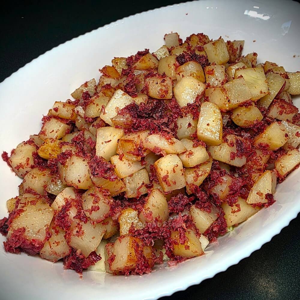 咸牛肉牛油煎薯仔粒