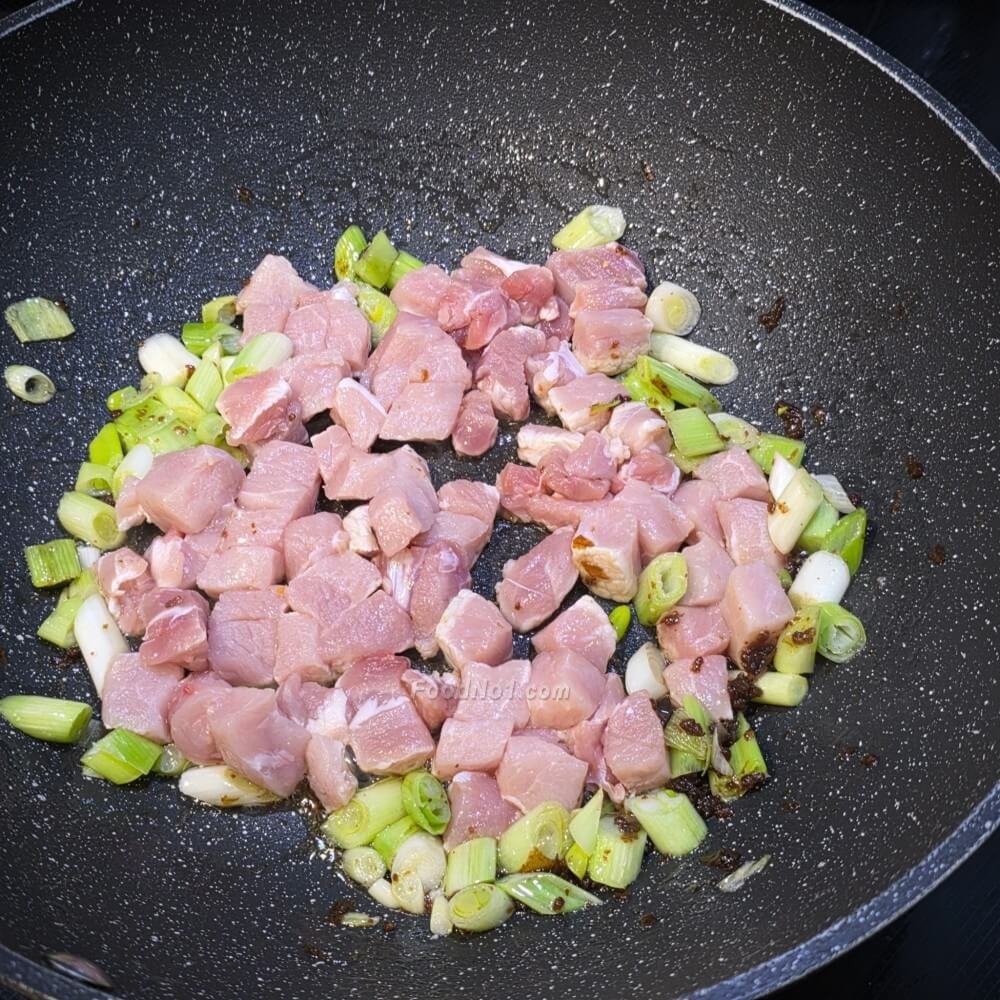 紅蔥醬爆豬肉粒-烹調步驟