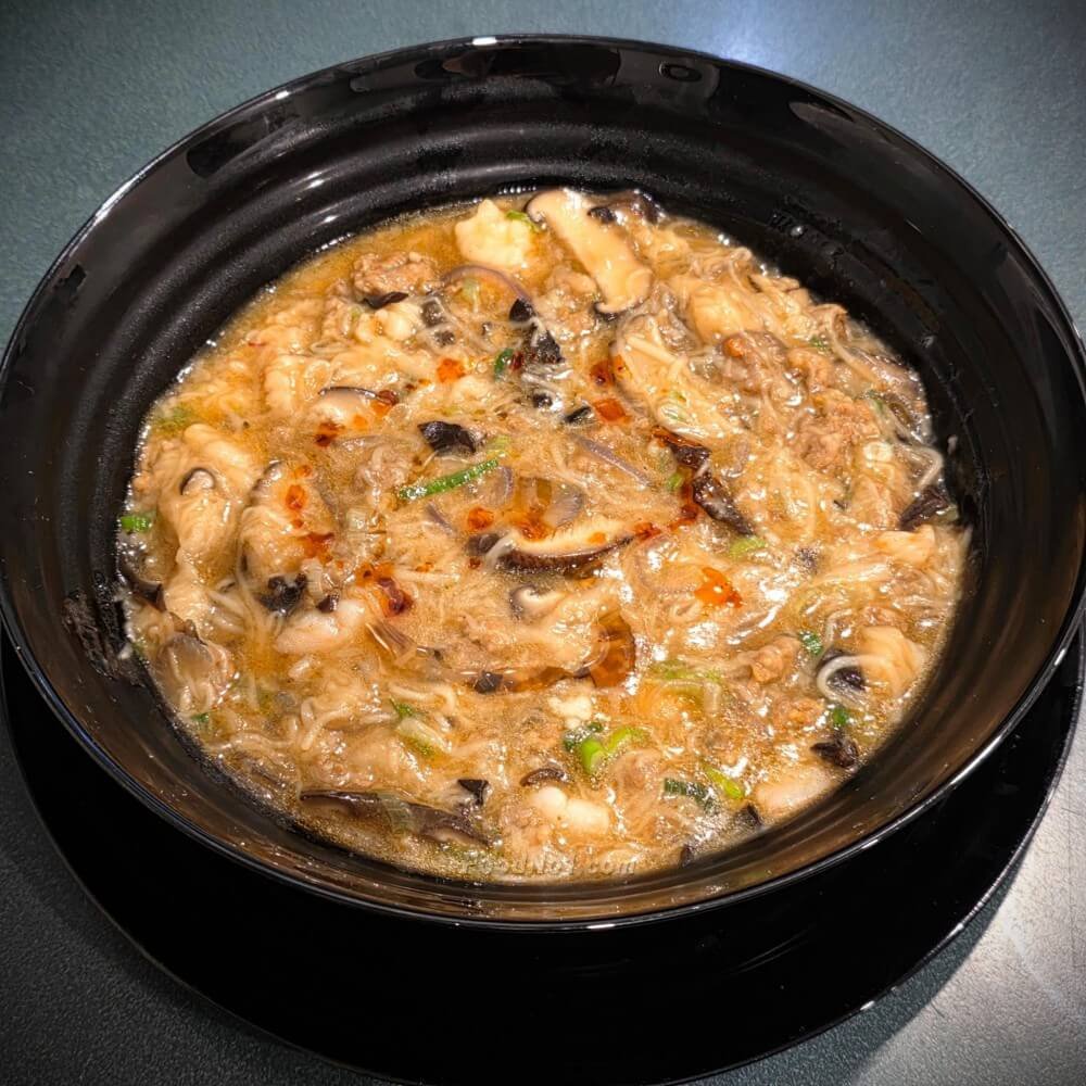 鮑汁蝦仁菇菌肉碎麻香麵線羹